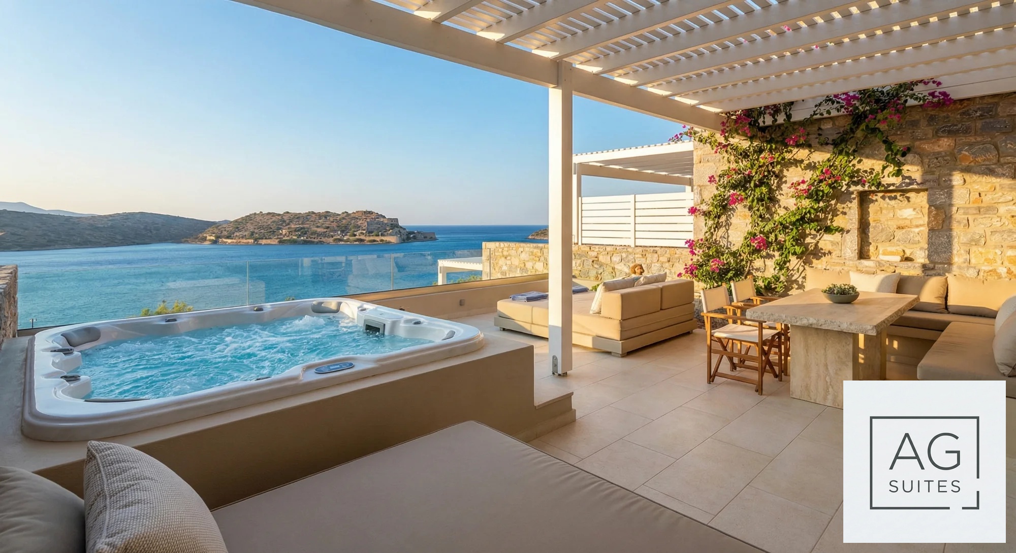 Apartment Daphne - Luxury apartment with jacuzzi and Spinalonga views in Elounda, Crete