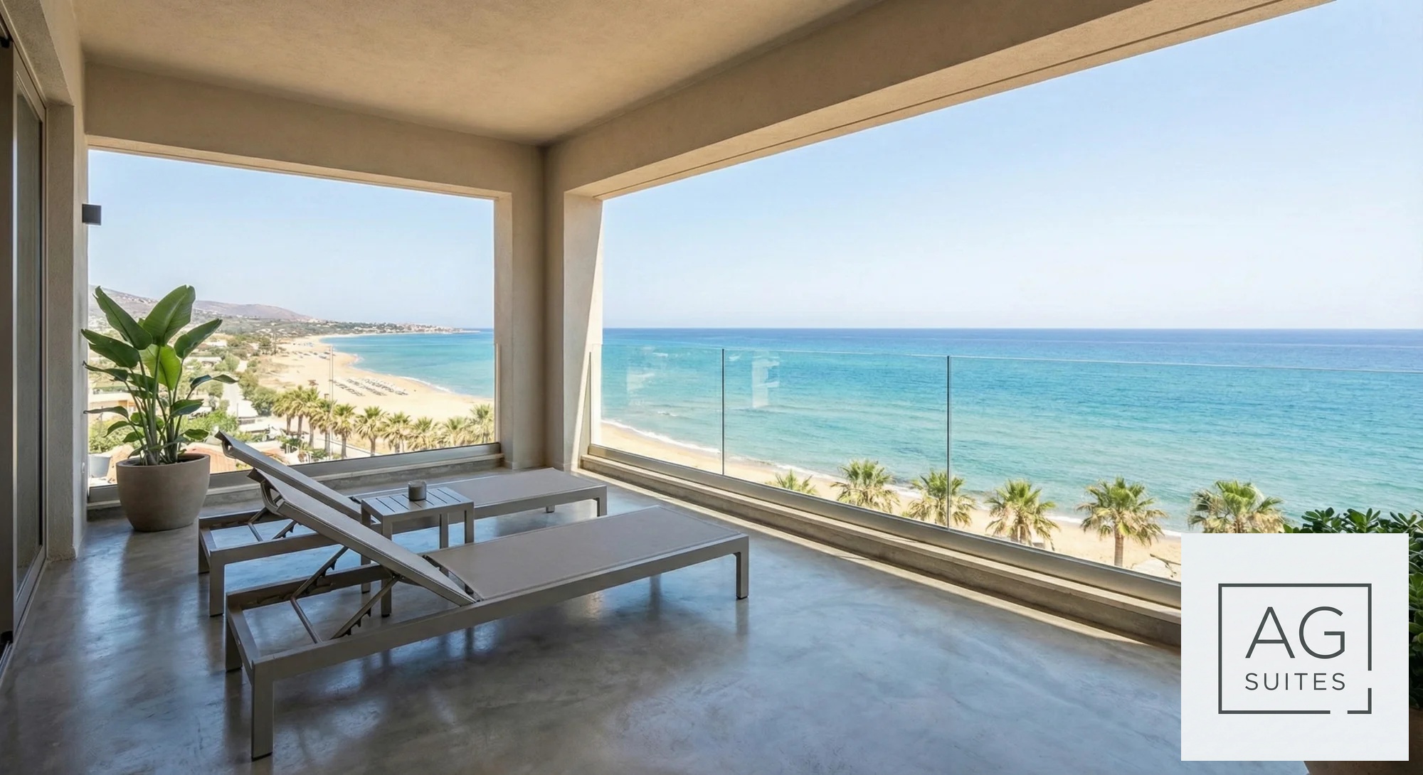 Apartment Icaro - Modern beachfront apartment with panoramic views in Malia, Crete